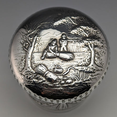 1883年 英国アンティーク 純銀製ティーキャディー 110g JOHN SEPTIMUS BERESFORD